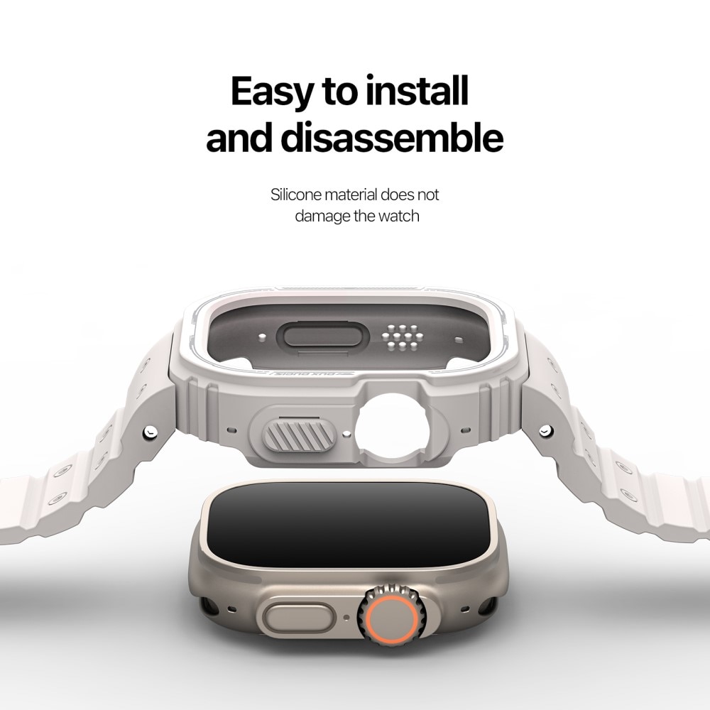 Ducis Silikon weiß Watch Dux OA Armband Hülle 49mm Series Ultra aus Apple +