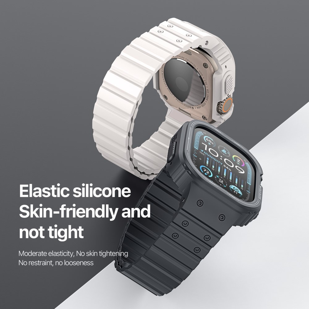 49mm Series Silikon Dux Armband aus Watch Ducis weiß Hülle OA Apple Ultra +