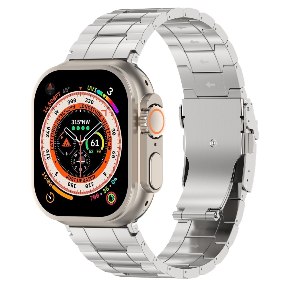 Elevate Armband aus Titan Apple Watch SE 44mm silber