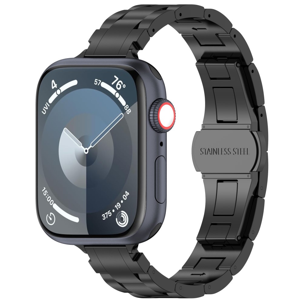 Slim Armband aus Titan Apple Watch 38mm schwarz