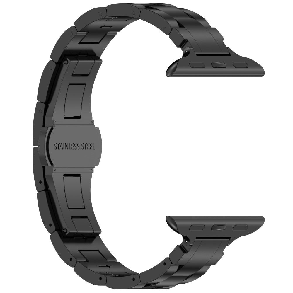 Slim Armband aus Titan Apple Watch 41mm Series 9 schwarz