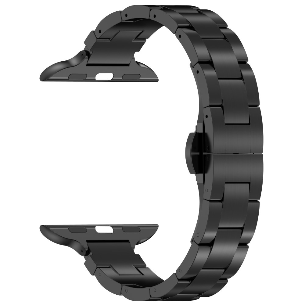 Slim Armband aus Titan Apple Watch SE 44mm schwarz