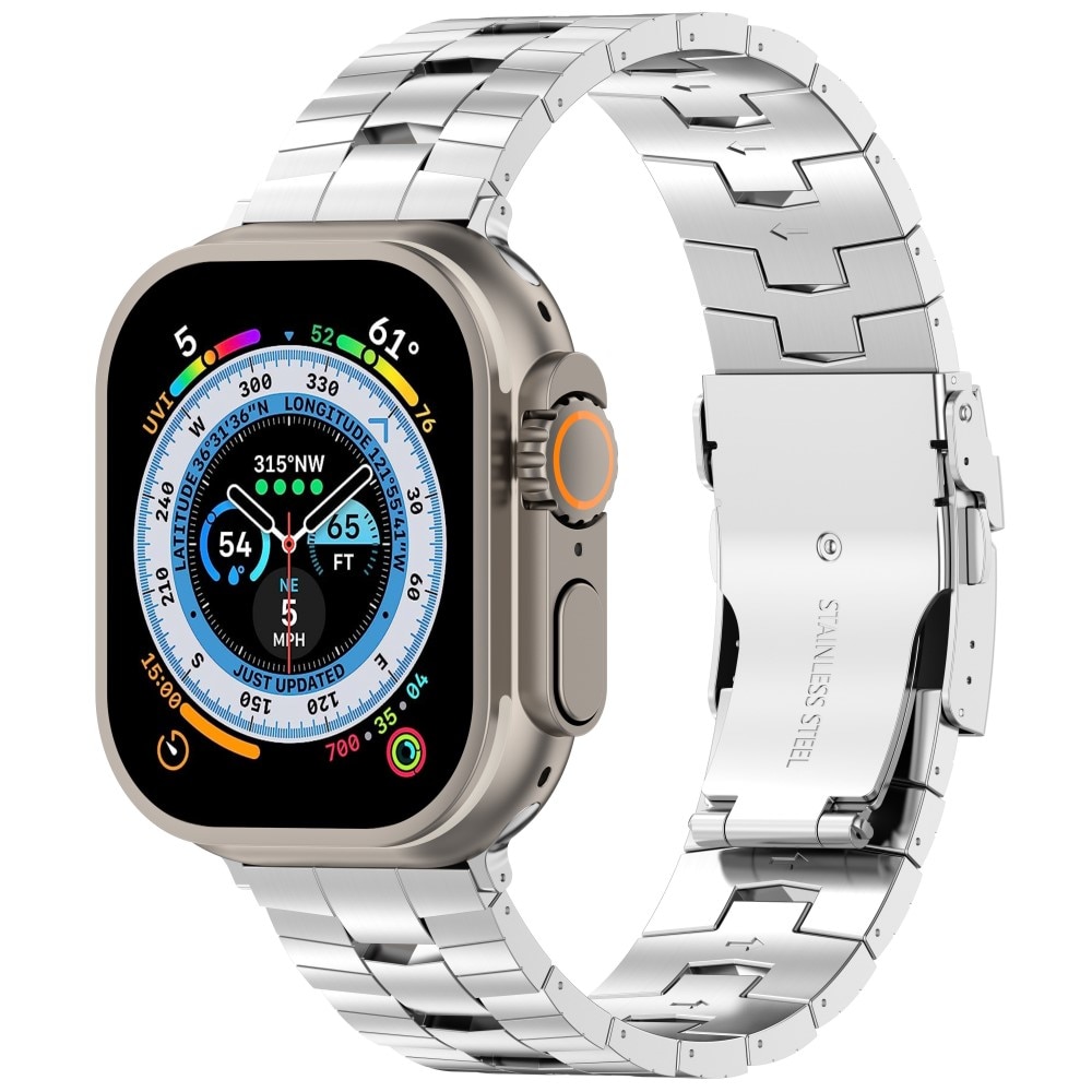 Race Armband aus Titan Apple Watch 41mm Series 8 silber