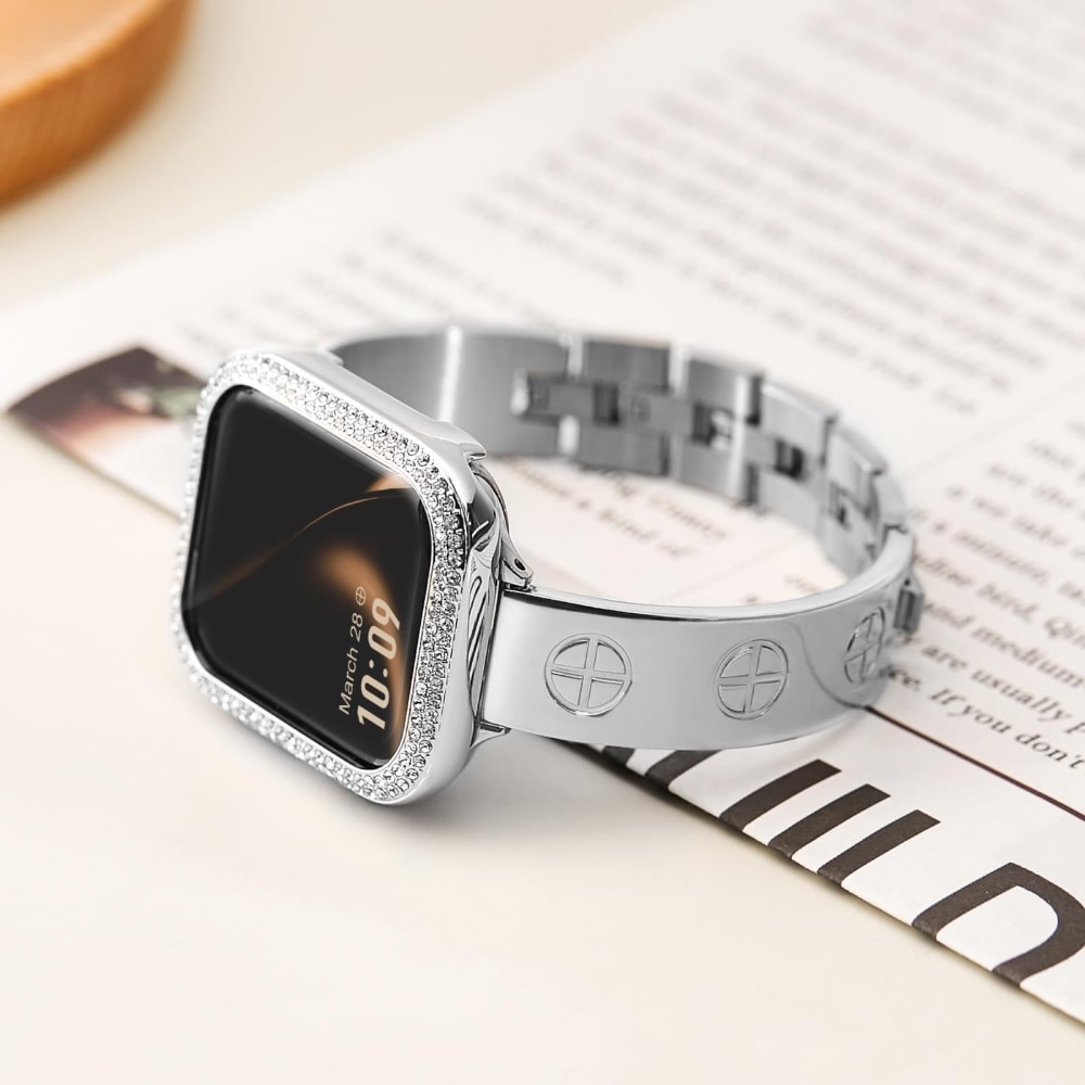 Bangle Cross Bracelet Apple Watch 41mm Series 9 schwarz