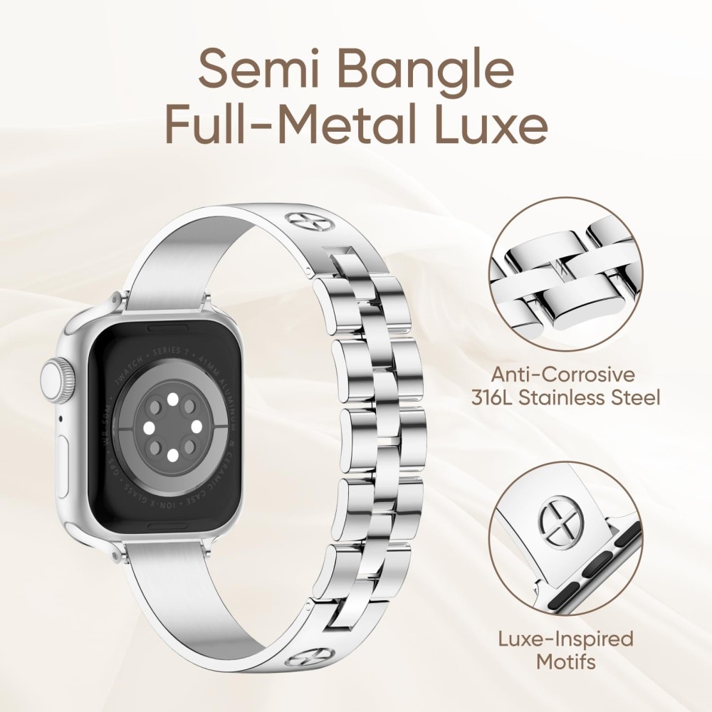 Bangle Cross Bracelet Apple Watch 41mm Series 9 roségold