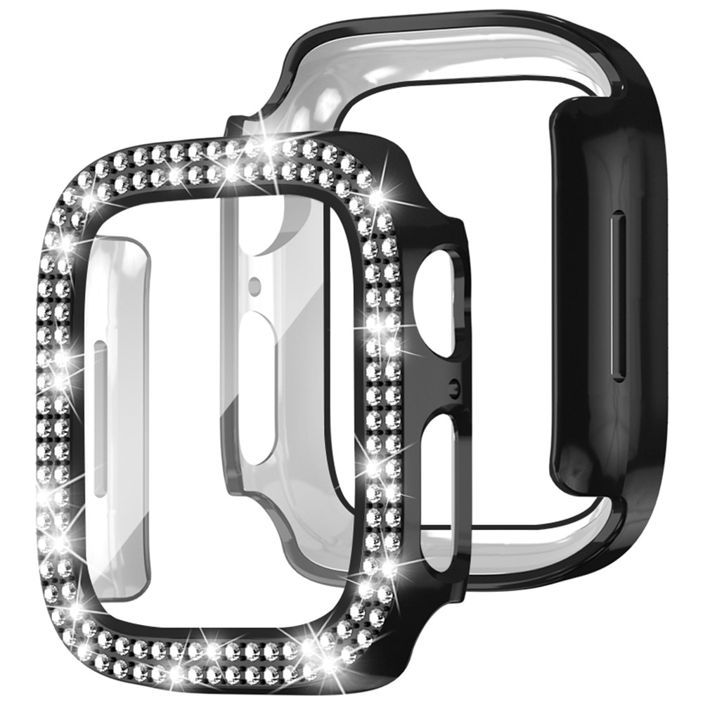 Full Cover Case Rhinestone Apple Watch Series 4-6 44mm schwarz