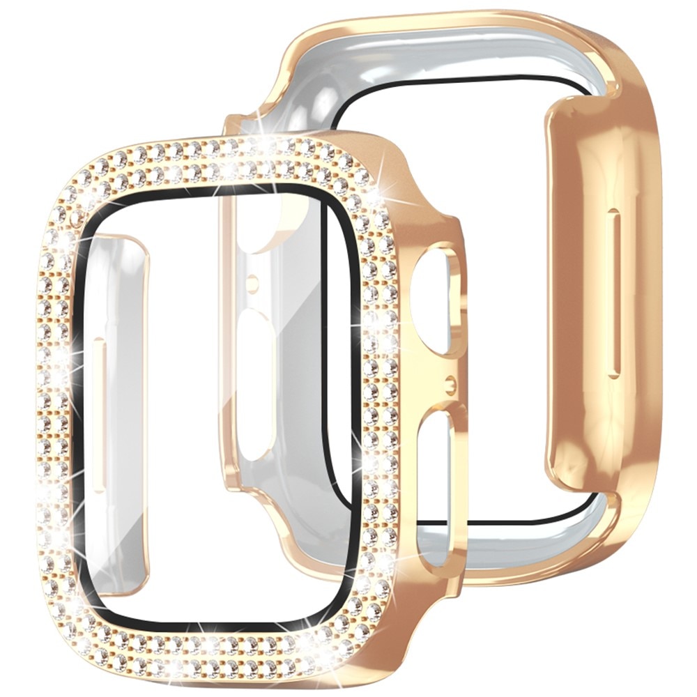 Full Cover Case Rhinestone Apple Watch SE 44mm roségold