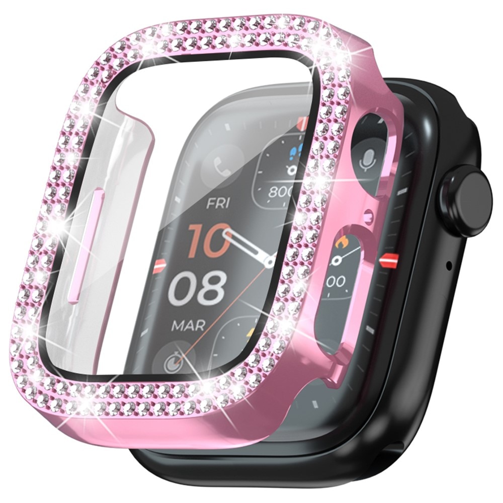 Full Cover Case Rhinestone Apple Watch Series 4-6 40mm rosa