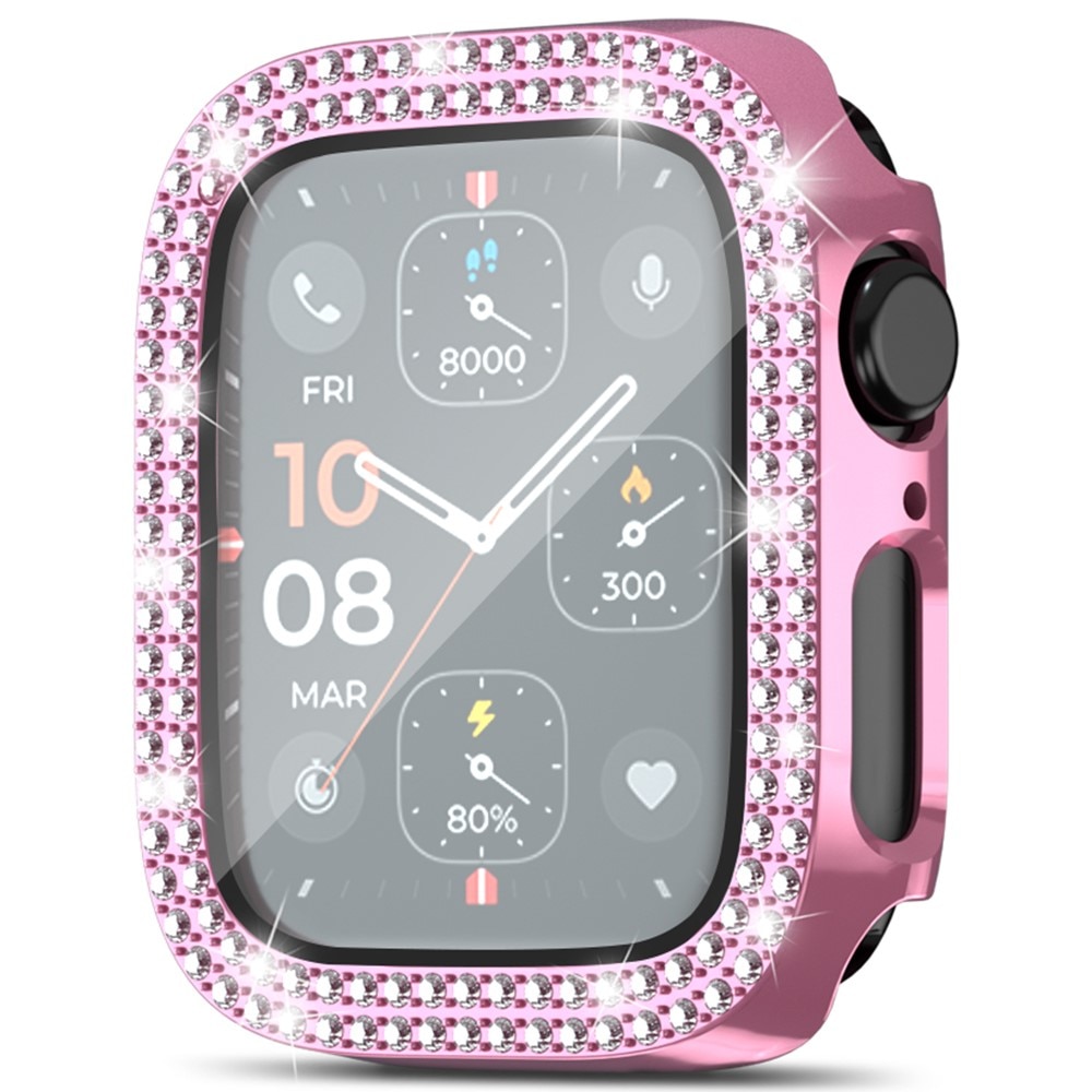 Full Cover Case Rhinestone Apple Watch Series 4-6 40mm rosa