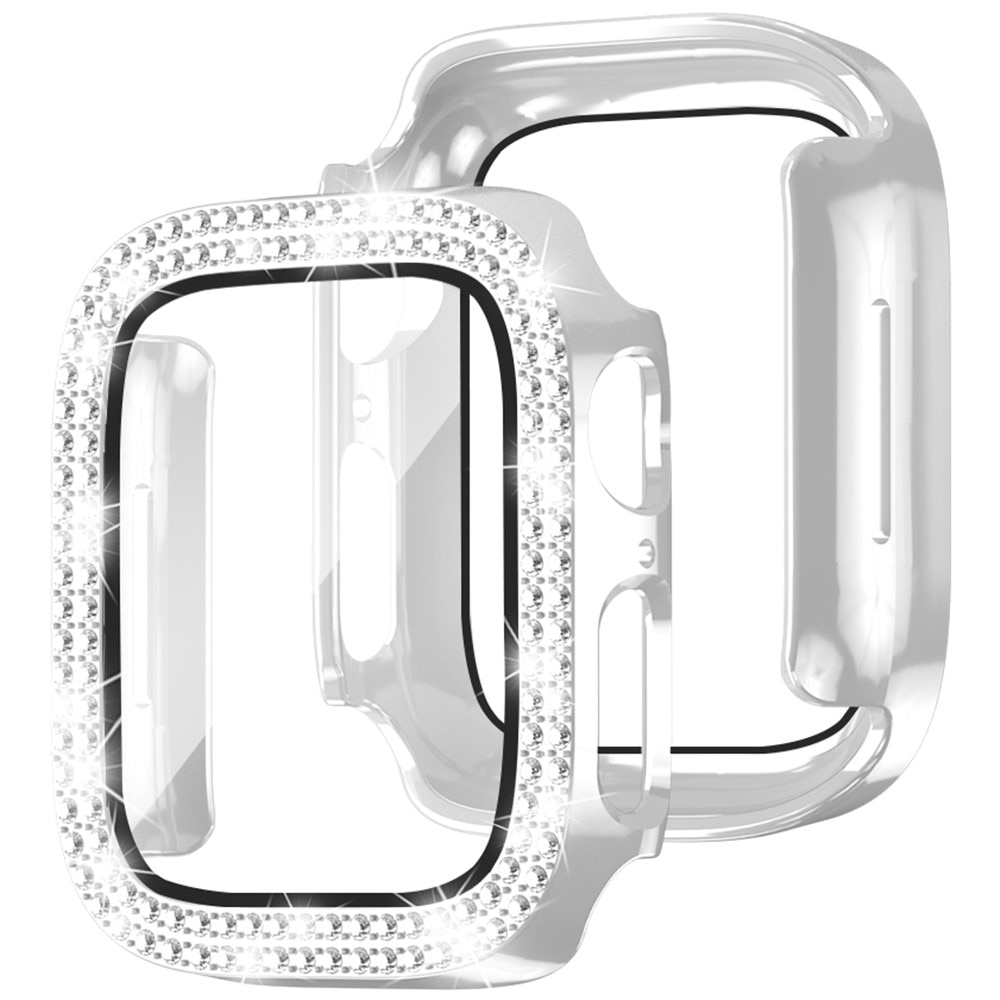 Full Cover Case Rhinestone Apple Watch Series 4 6 40mm silber