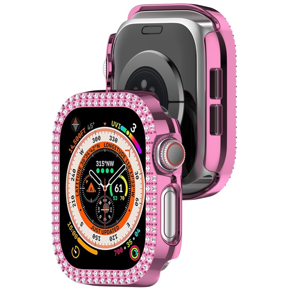 Apple Watch Series 10 42mm Rhinestone Hardcover rosa