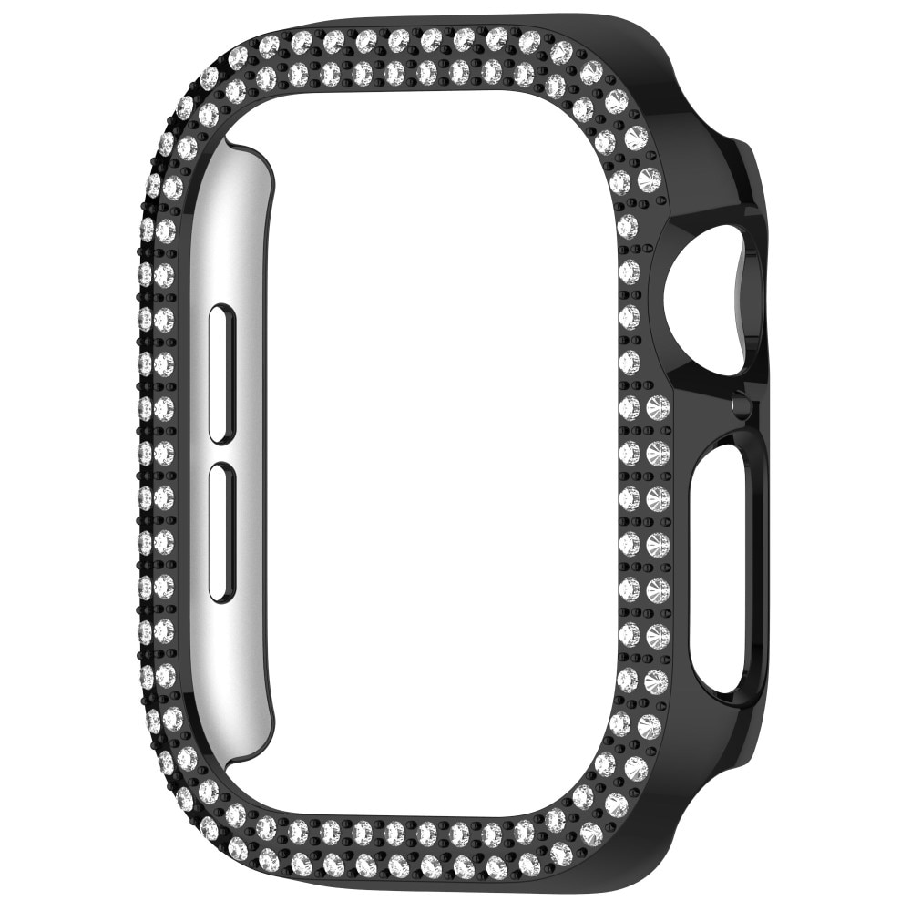 Apple Watch Series 10 42mm Rhinestone Hardcover schwarz