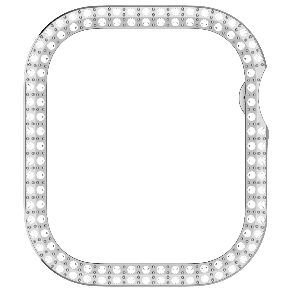 Apple Watch Series 10 42mm Rhinestone Hardcover silber