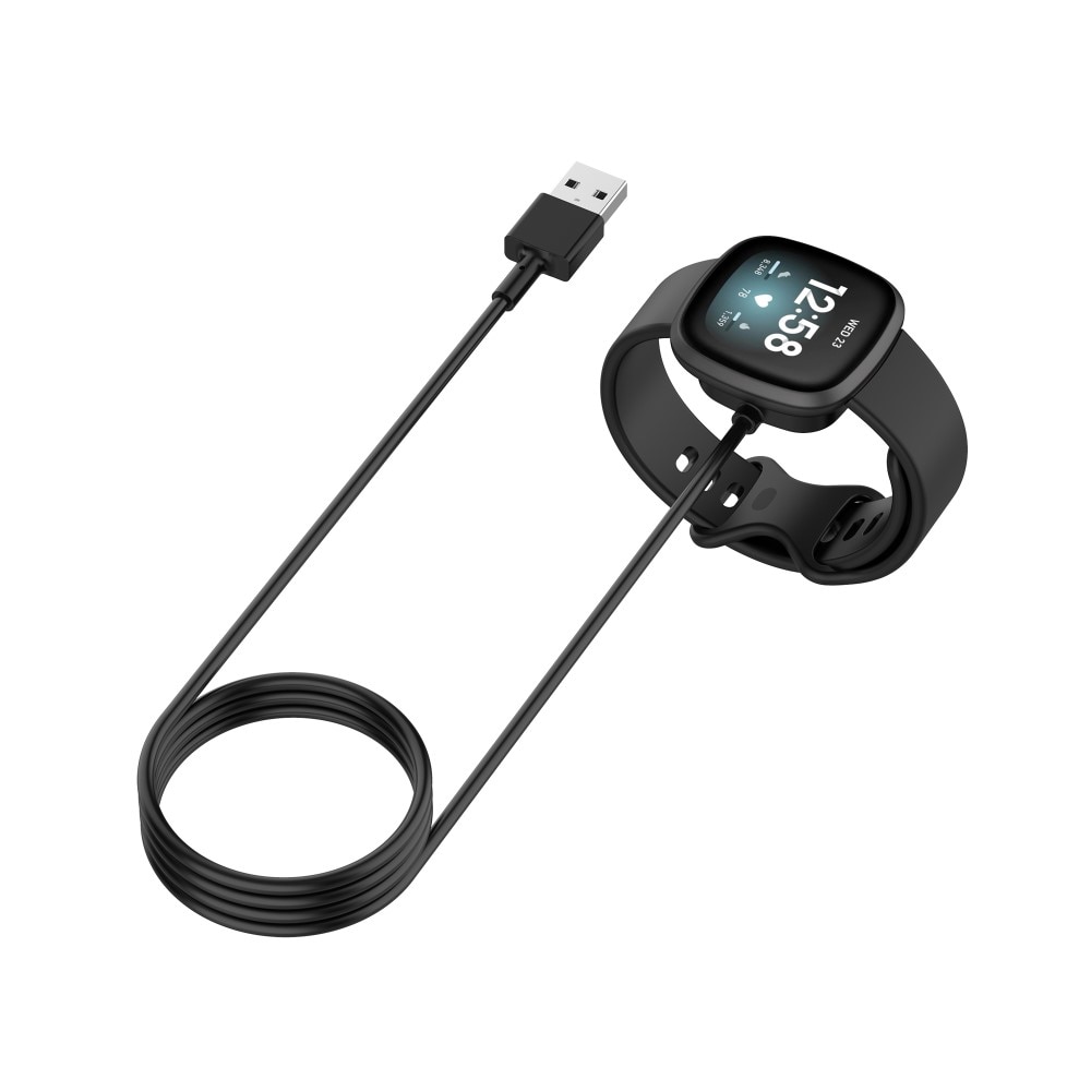 Fitbit Versa 4 Magnetisches Ladegerät Schwarz