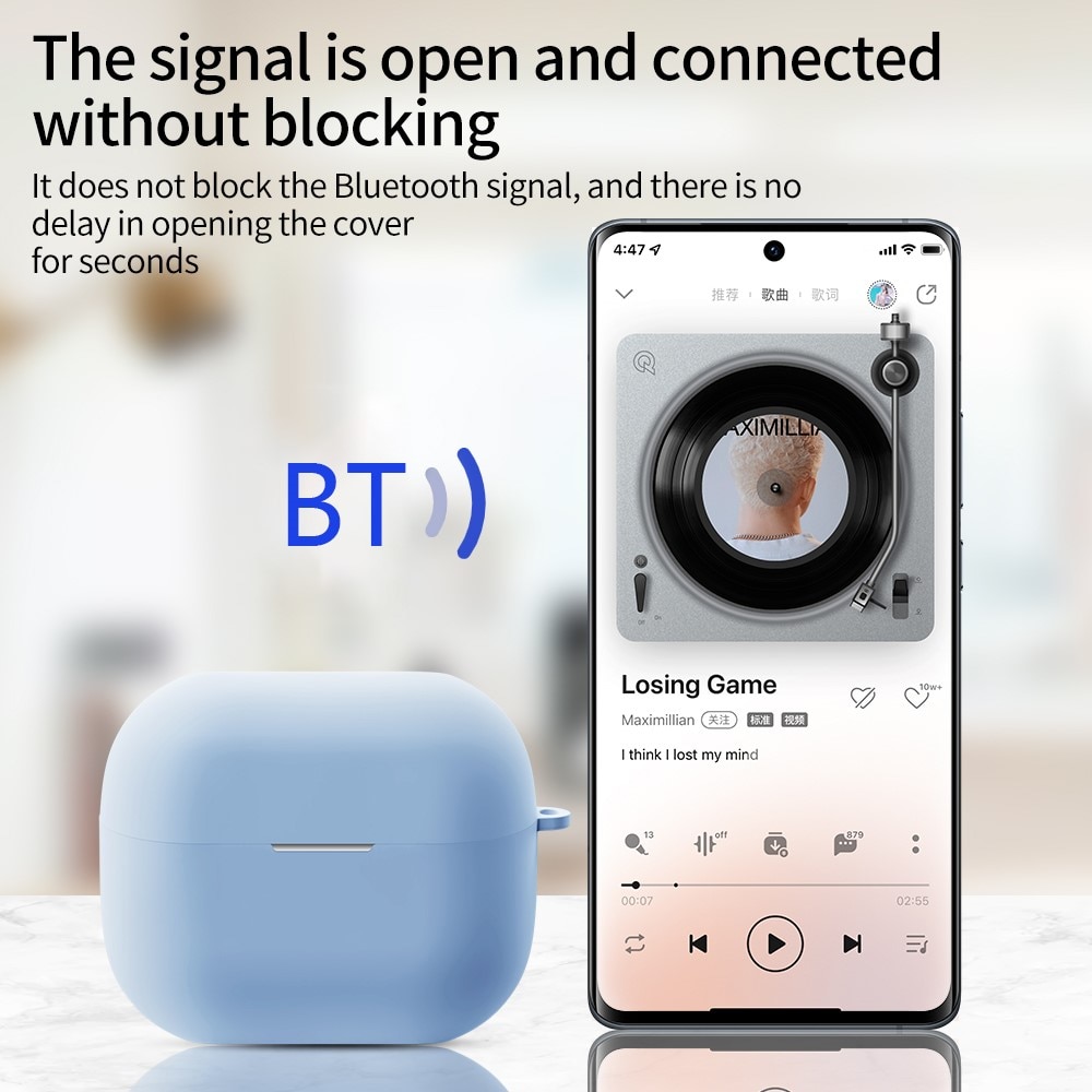 Samsung Galaxy Buds 3 Silikonhülle mit Karabiner-Ring schwarz