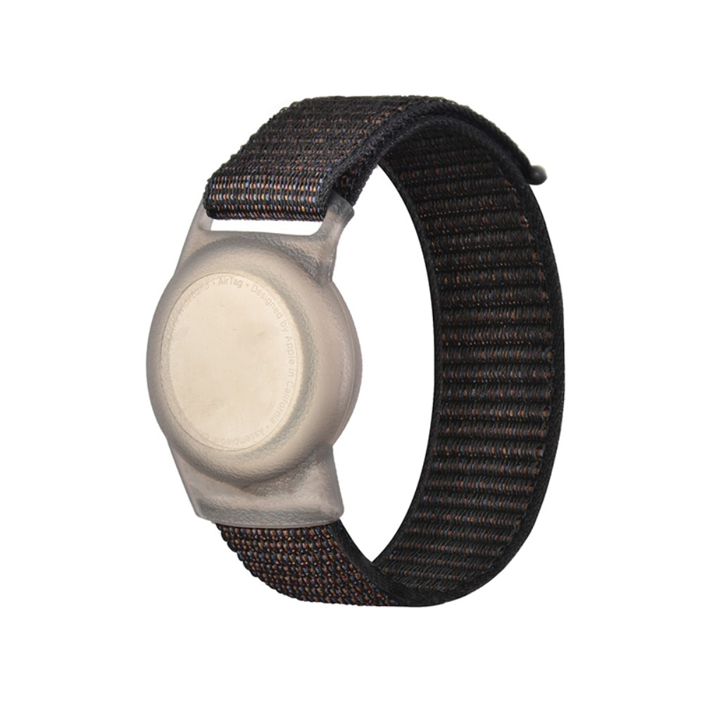 Apple AirTag Nylon-Armband für Kinder schwarz