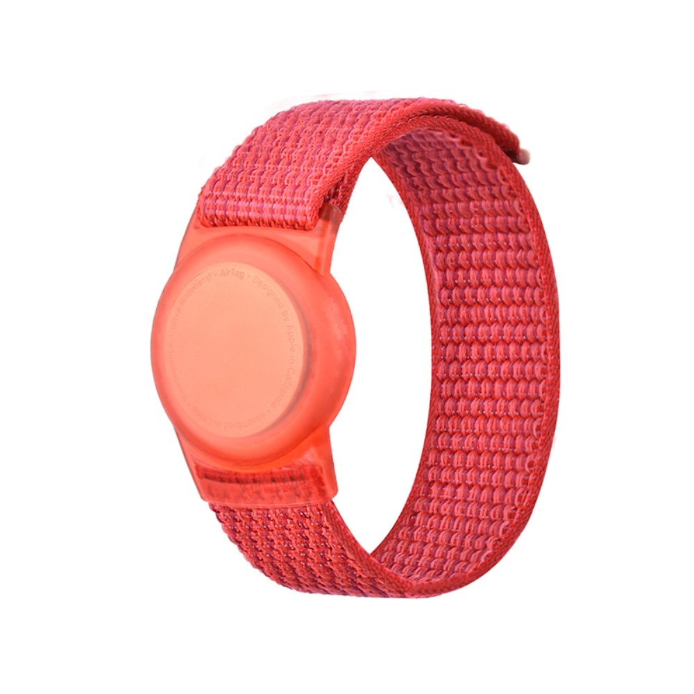 Apple AirTag Nylon-Armband für Kinder rot