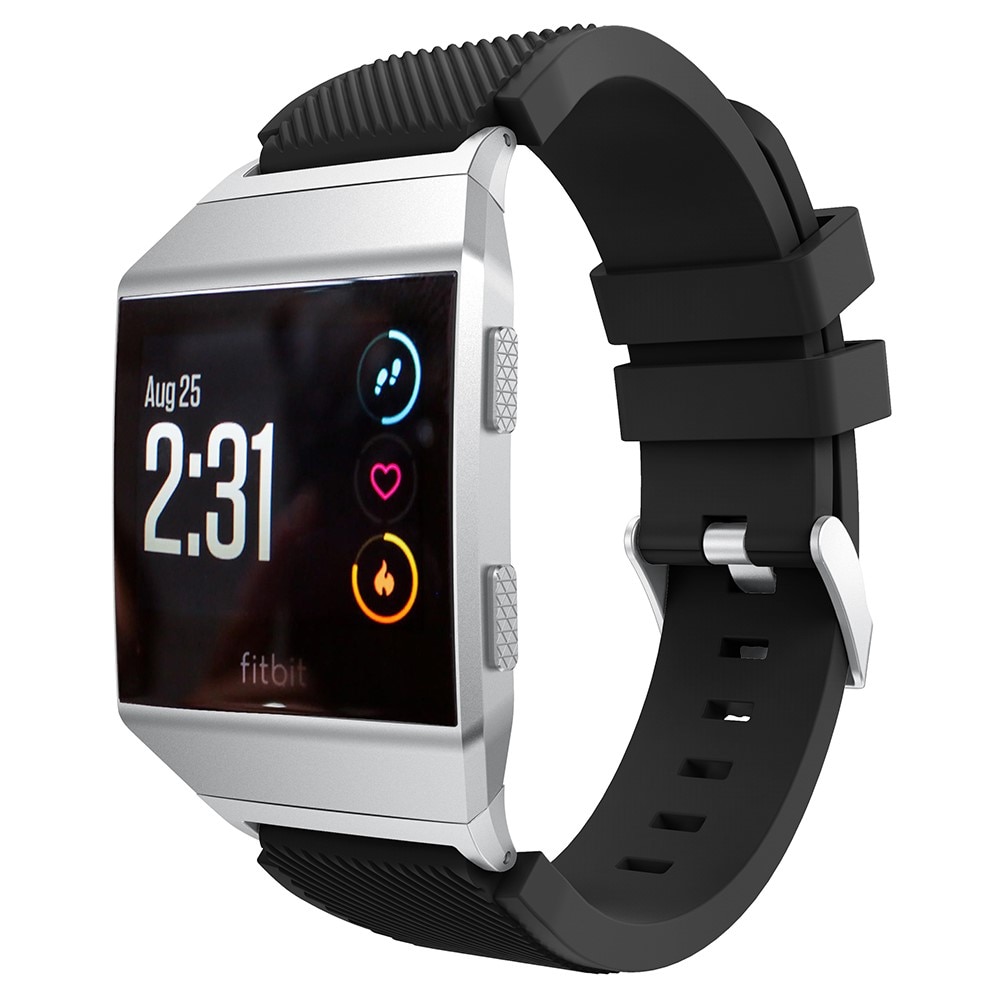 Fitbit Ionic Armband aus Silikon, schwarz