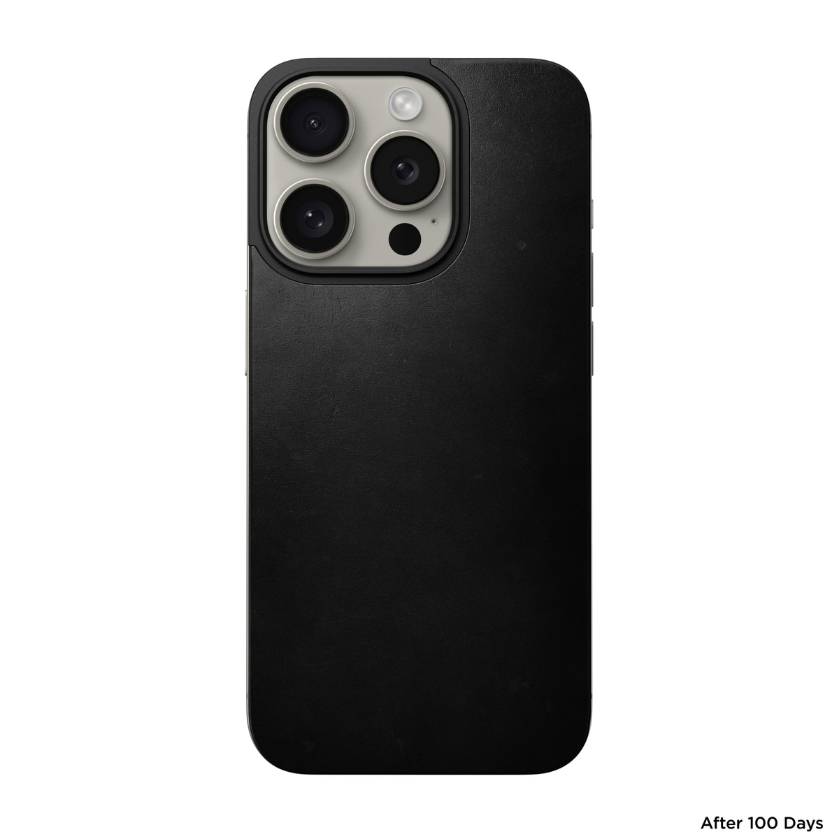 iPhone 15 Pro Magnetic Leather Back Black