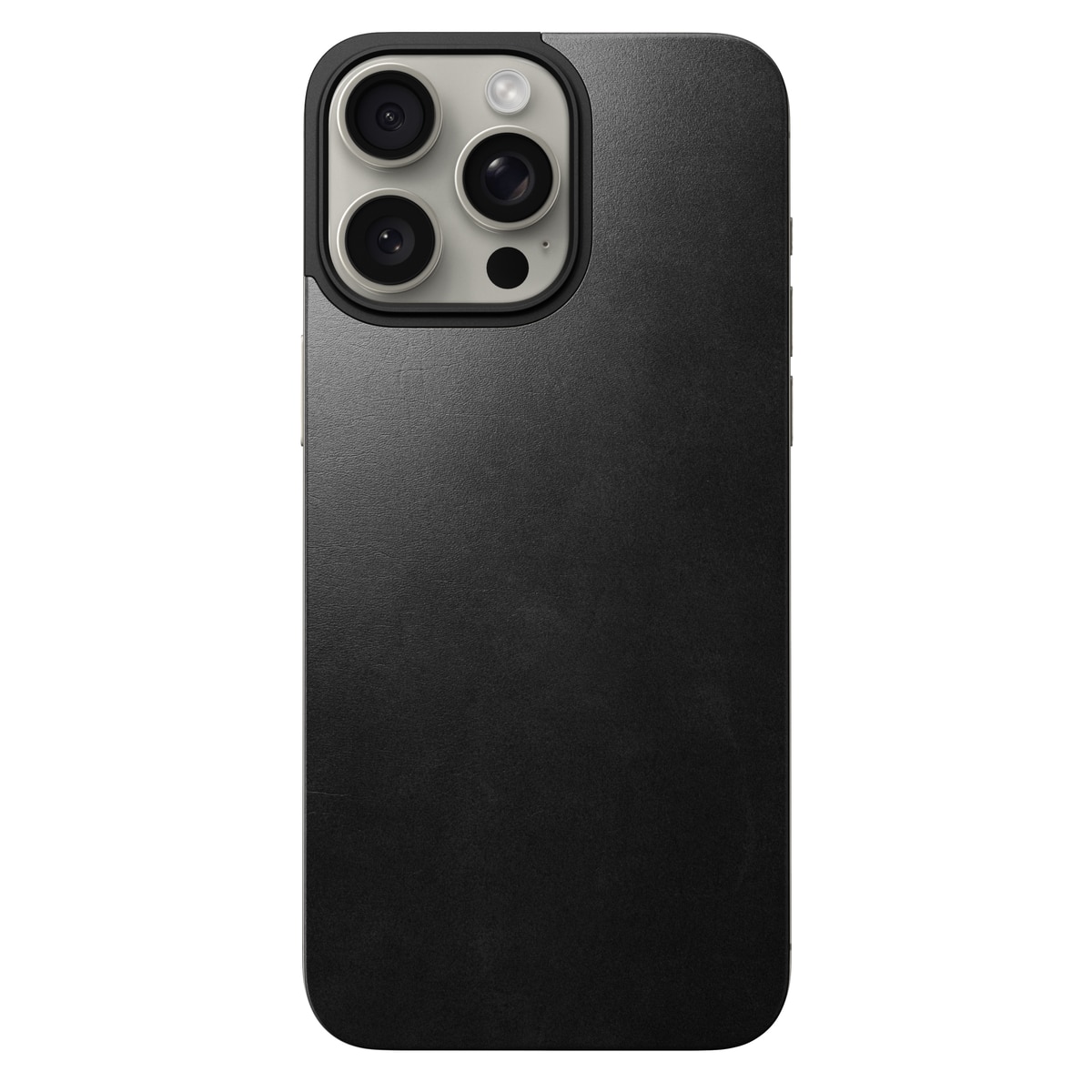 iPhone 15 Pro Max Magnetic Leather Back Black