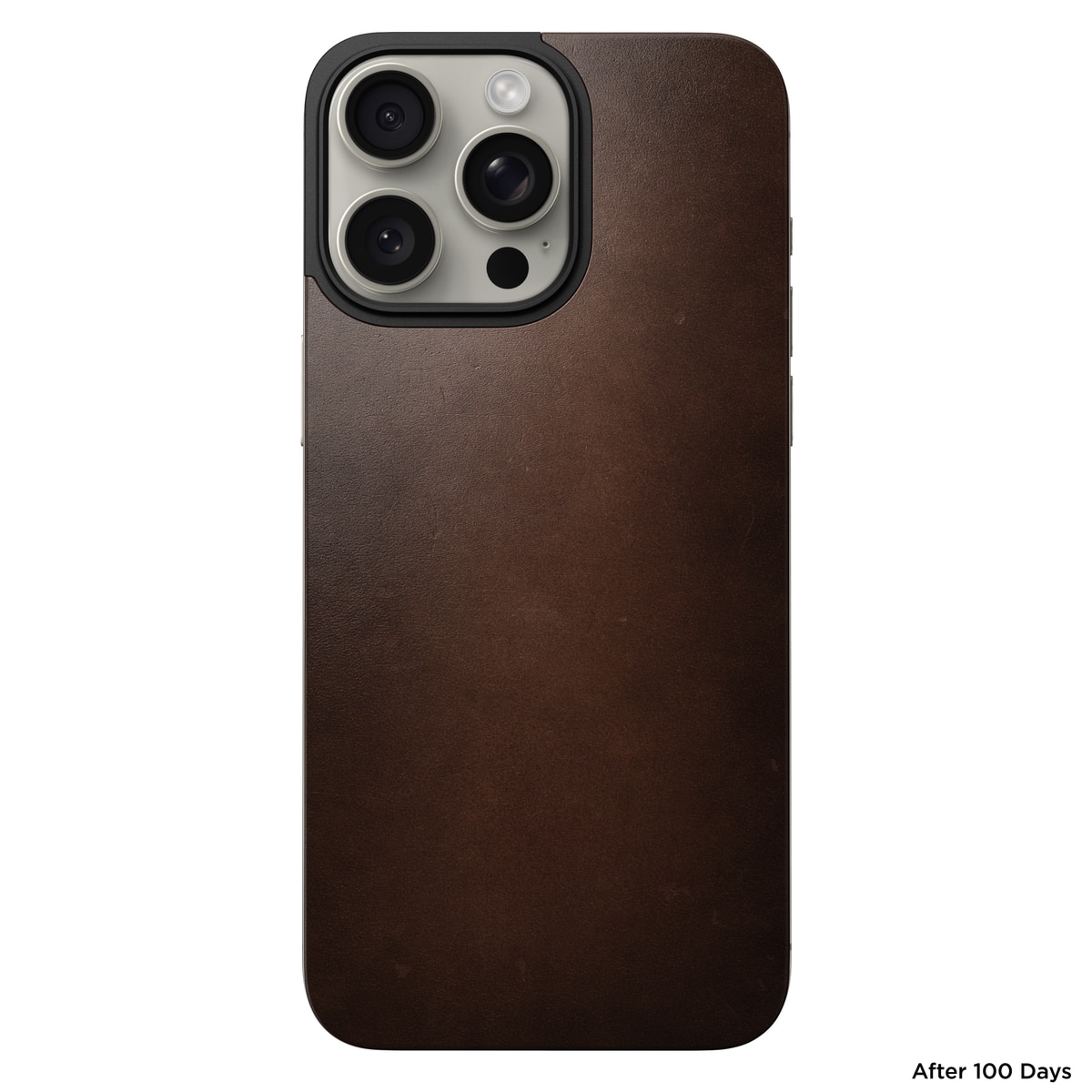 iPhone 15 Pro Max Magnetic Leather Back Rustic Brown