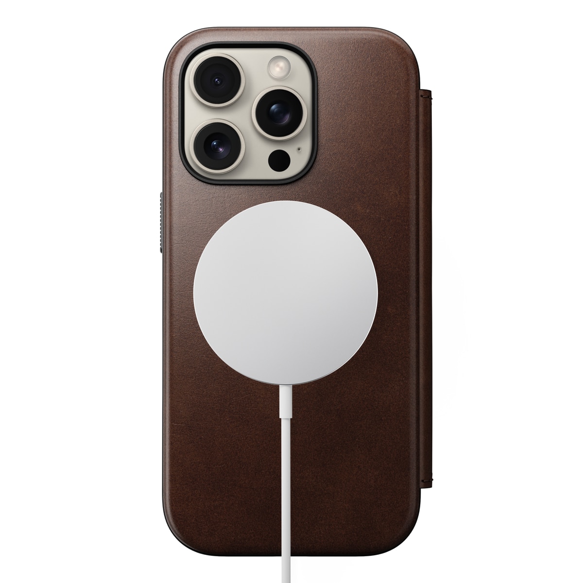 iPhone 16 Pro Modern Horween Leather Folio MagSafe Rustic Brown