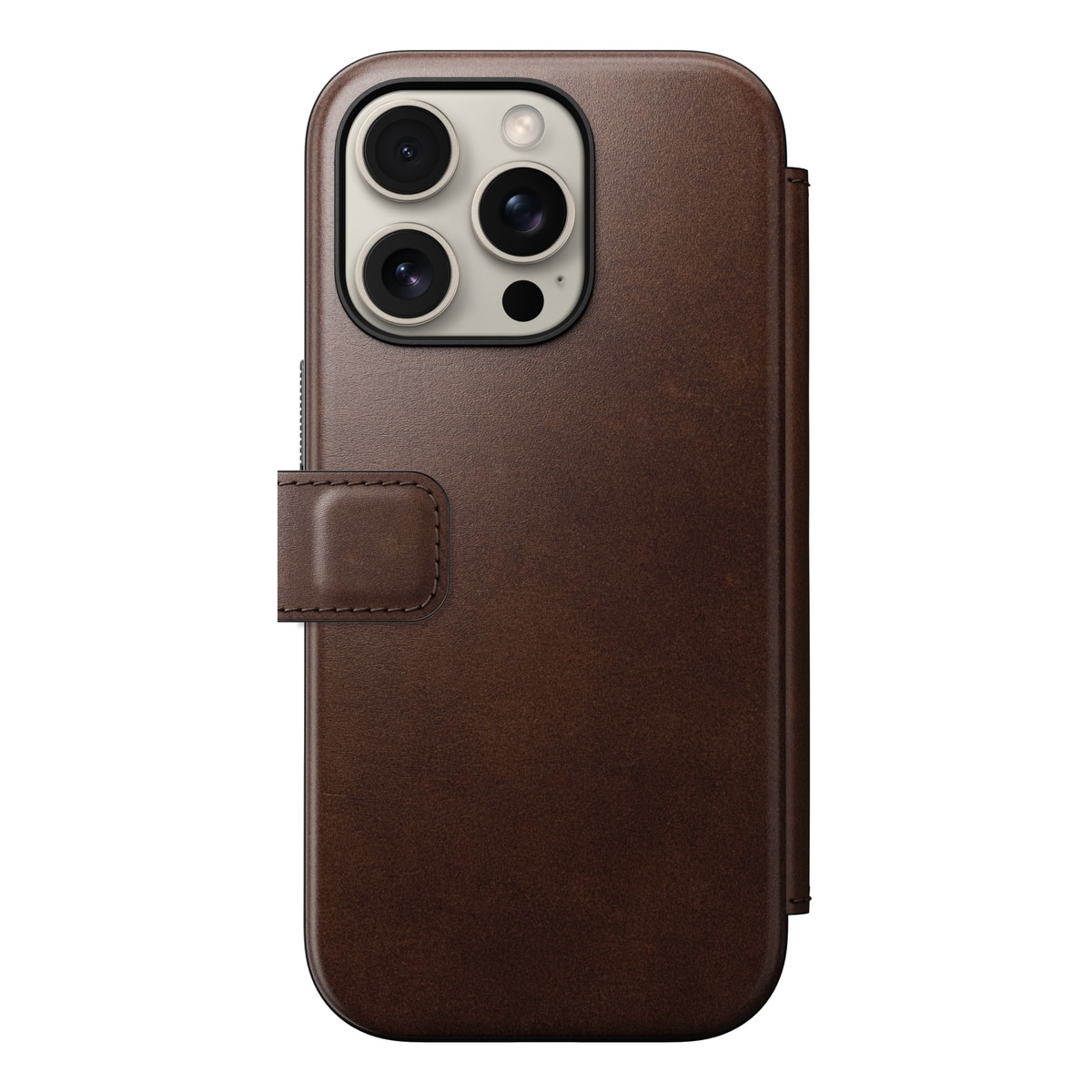 iPhone 16 Pro Modern Horween Leather Folio MagSafe Rustic Brown