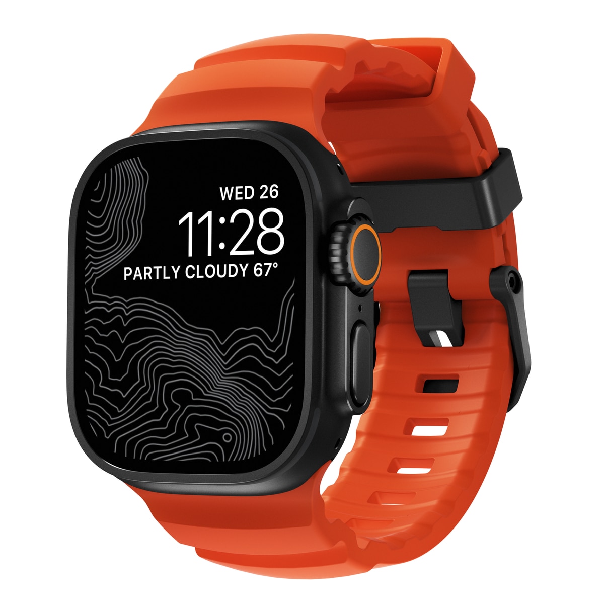 Apple Watch Series 9 45mm Rocky Point Band Magma (Black Hardware) - Limited edition