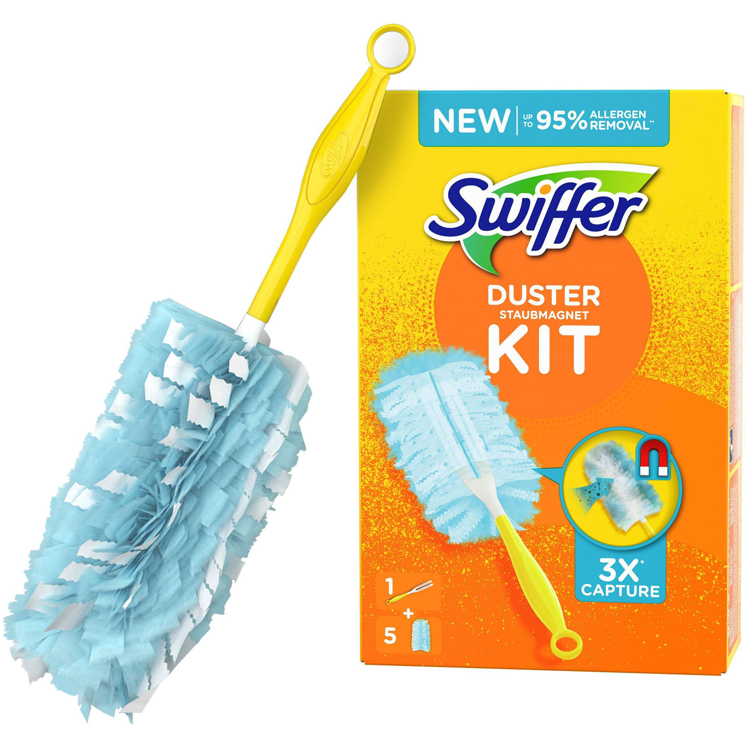 Duster Kit Set mit 1 Griff + 5 Nachfüllern