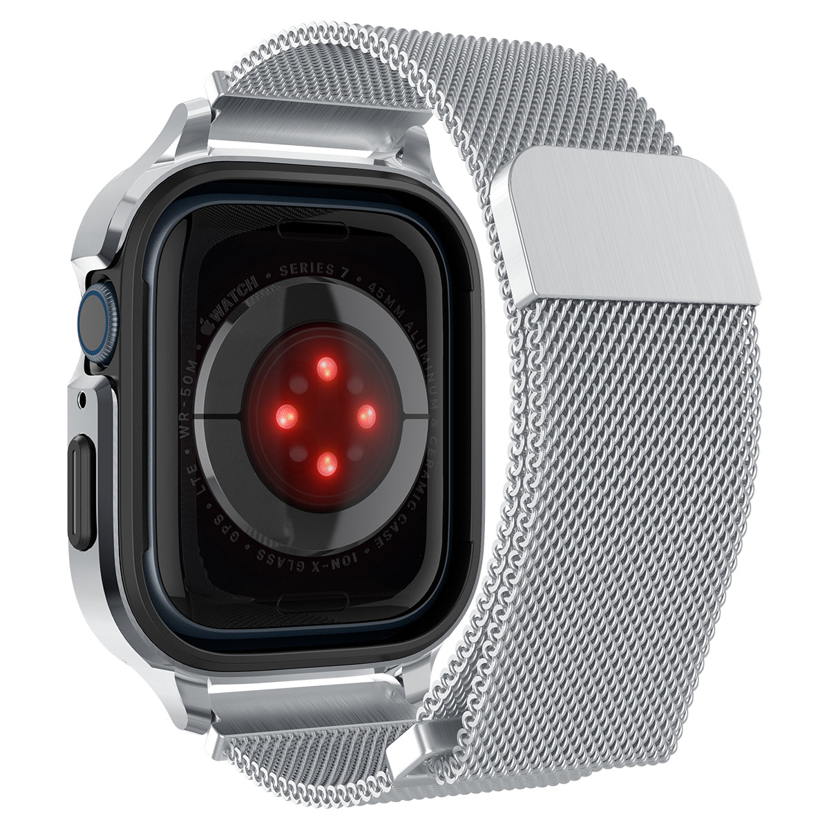 Case Metal Fit Pro Apple Watch 45mm Series 8 Silver