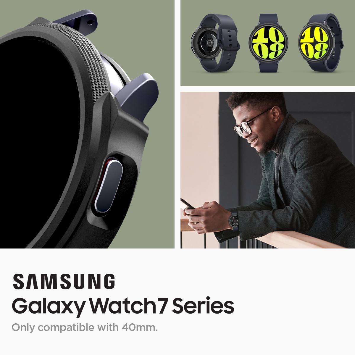 Hülle Liquid Air Samsung Galaxy Watch 7 40mm Black