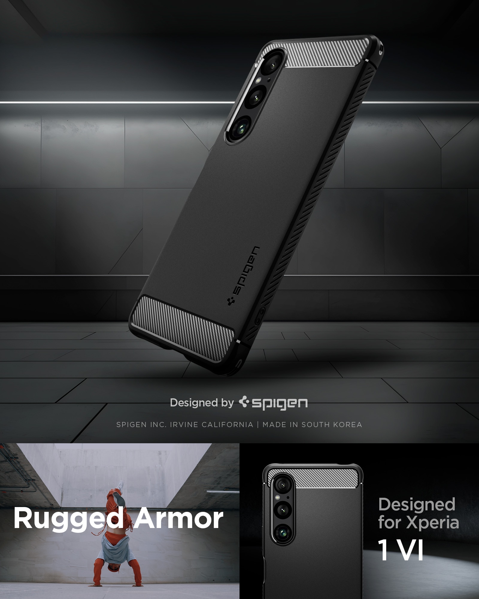 Case Rugged Armor Sony Xperia 1 VI Black