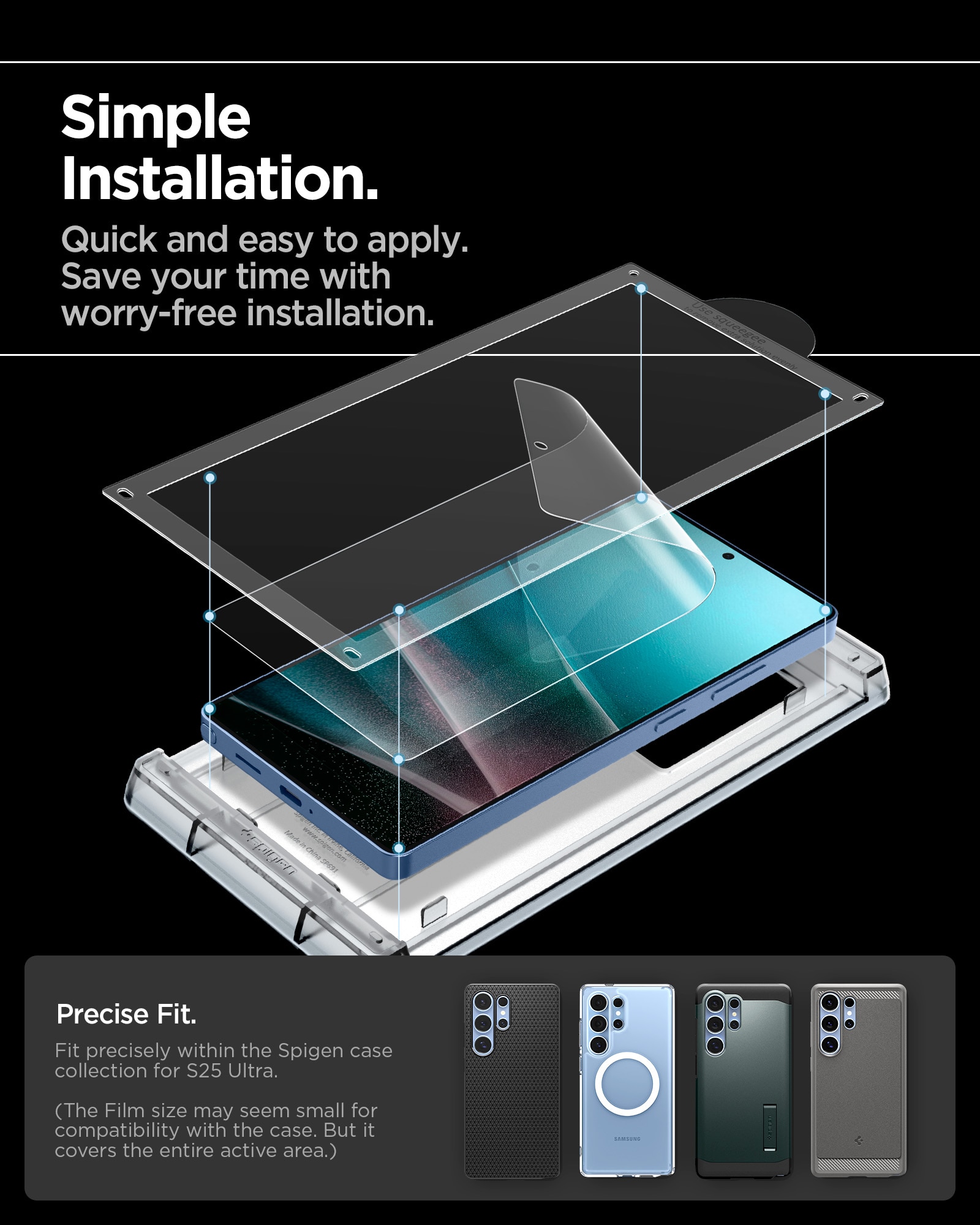 Screen Protector EliteShield EZ Fit Samsung Galaxy S25 Ultra