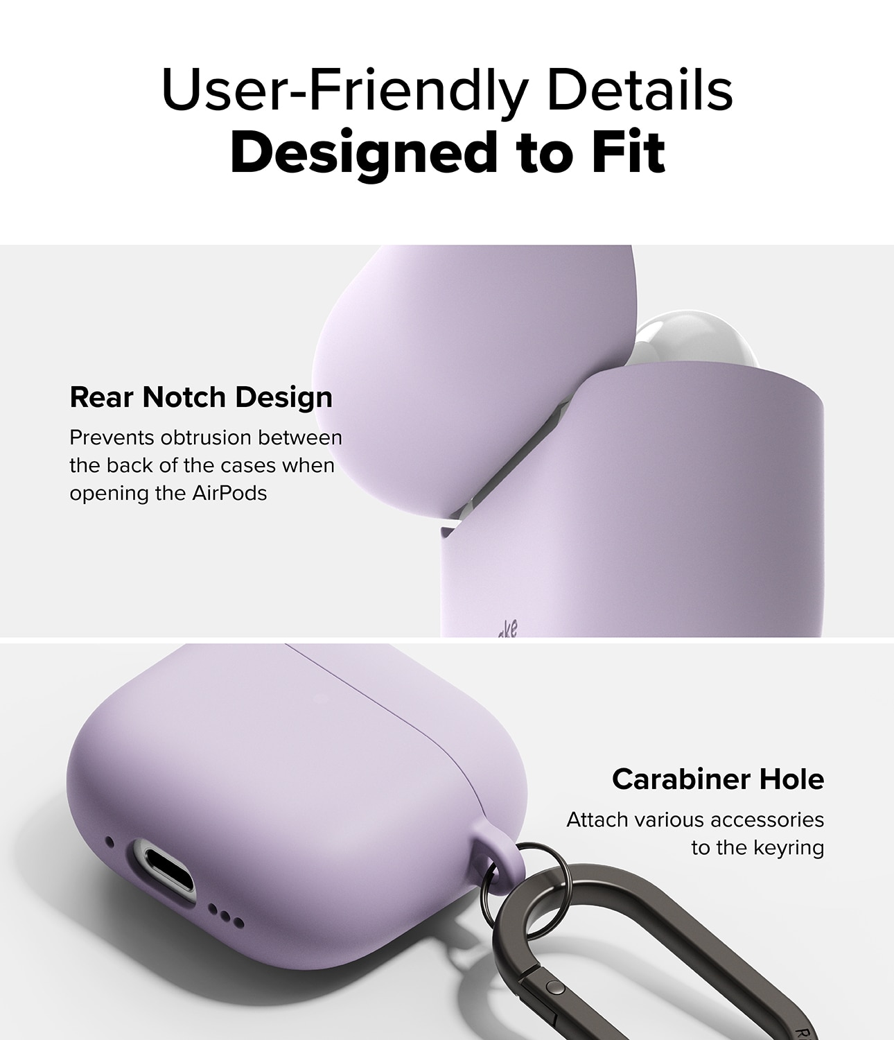 Silicone Hülle Apple AirPods 4 Light Purple