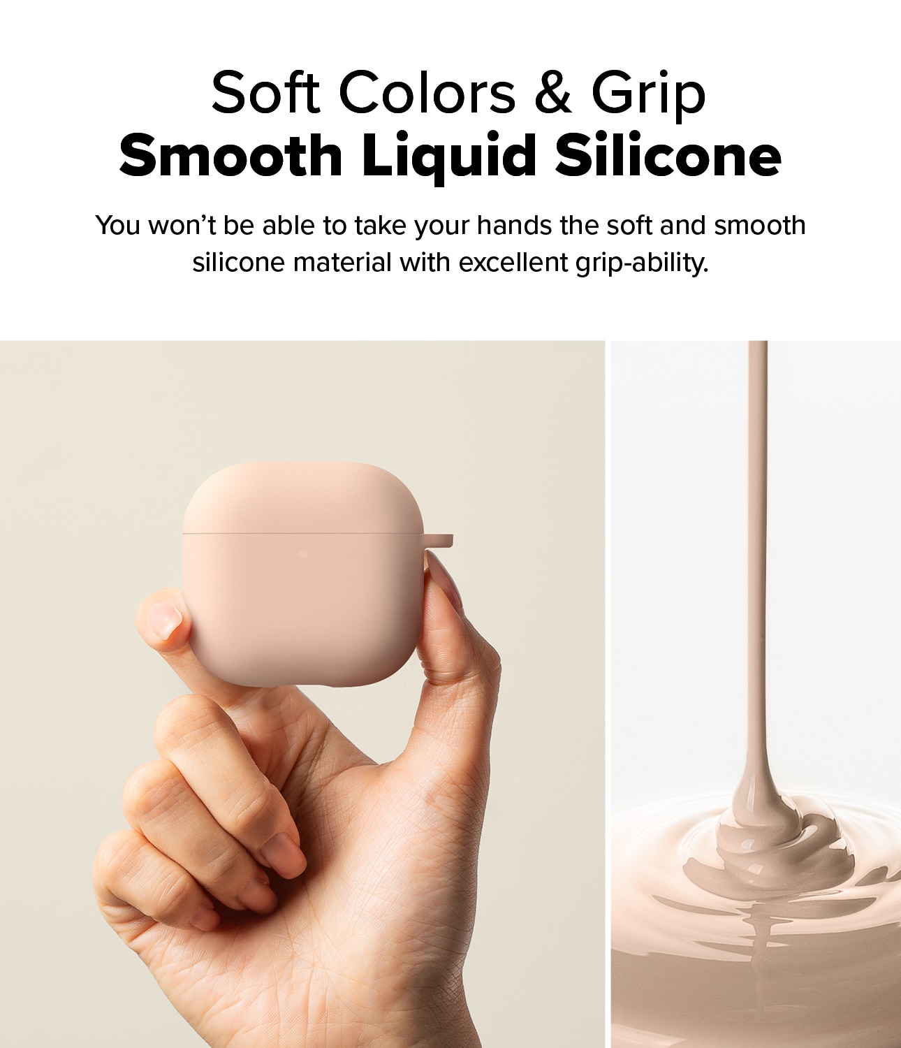 Silicone Hülle Apple AirPods 4 Pink Sand