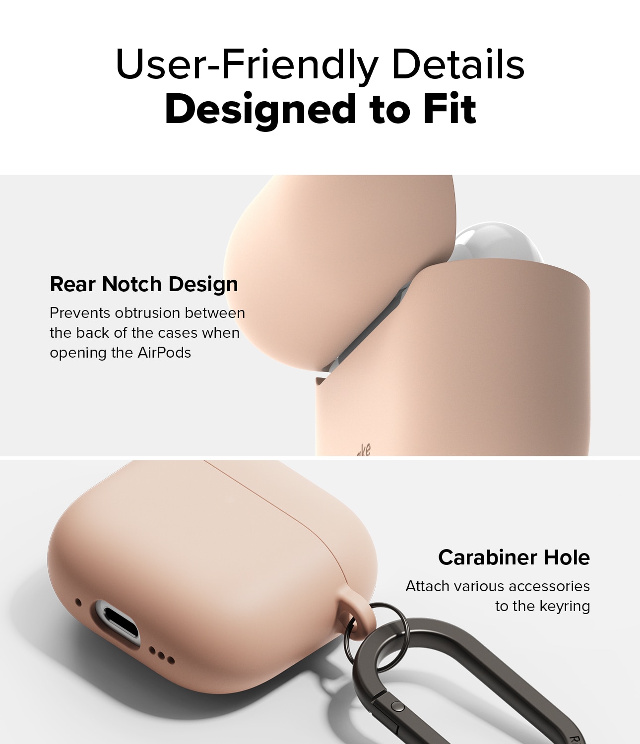 Silicone Hülle Apple AirPods 4 Pink Sand