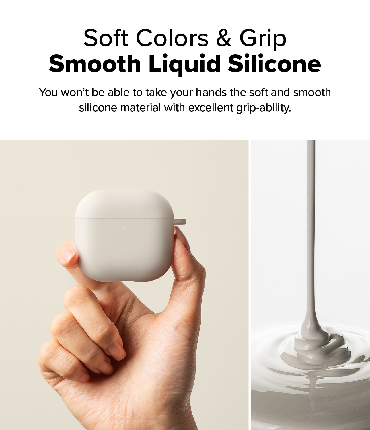 Silicone Hülle Apple AirPods 4 Stone