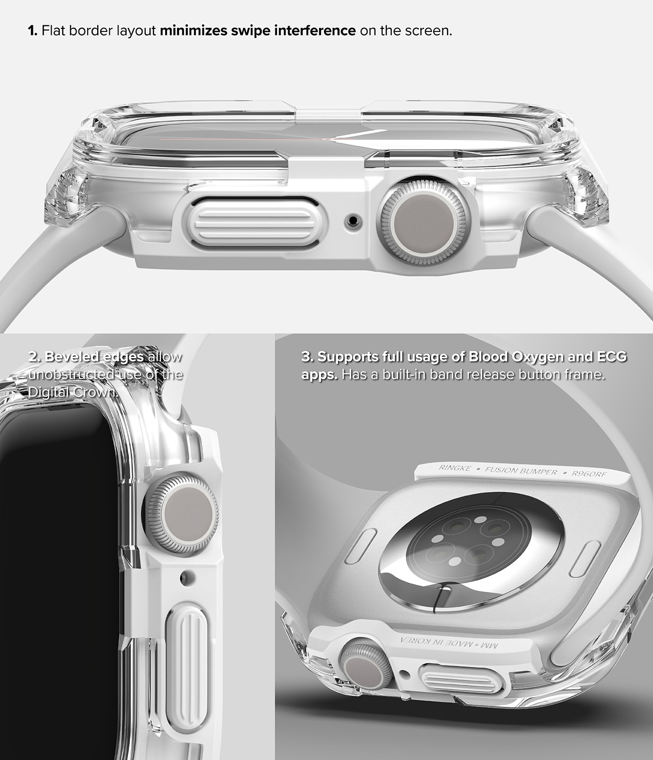 Ringke Fusion Bumper Apple Watch Series 10 42mm White