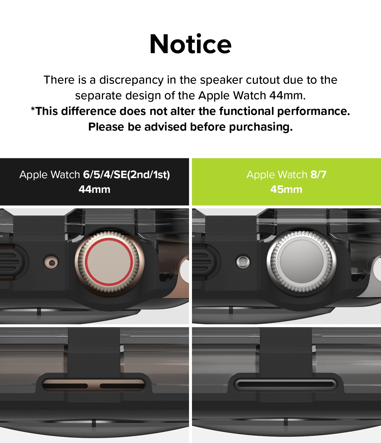 Fusion Bumper Apple Watch 45mm Series 7 Black