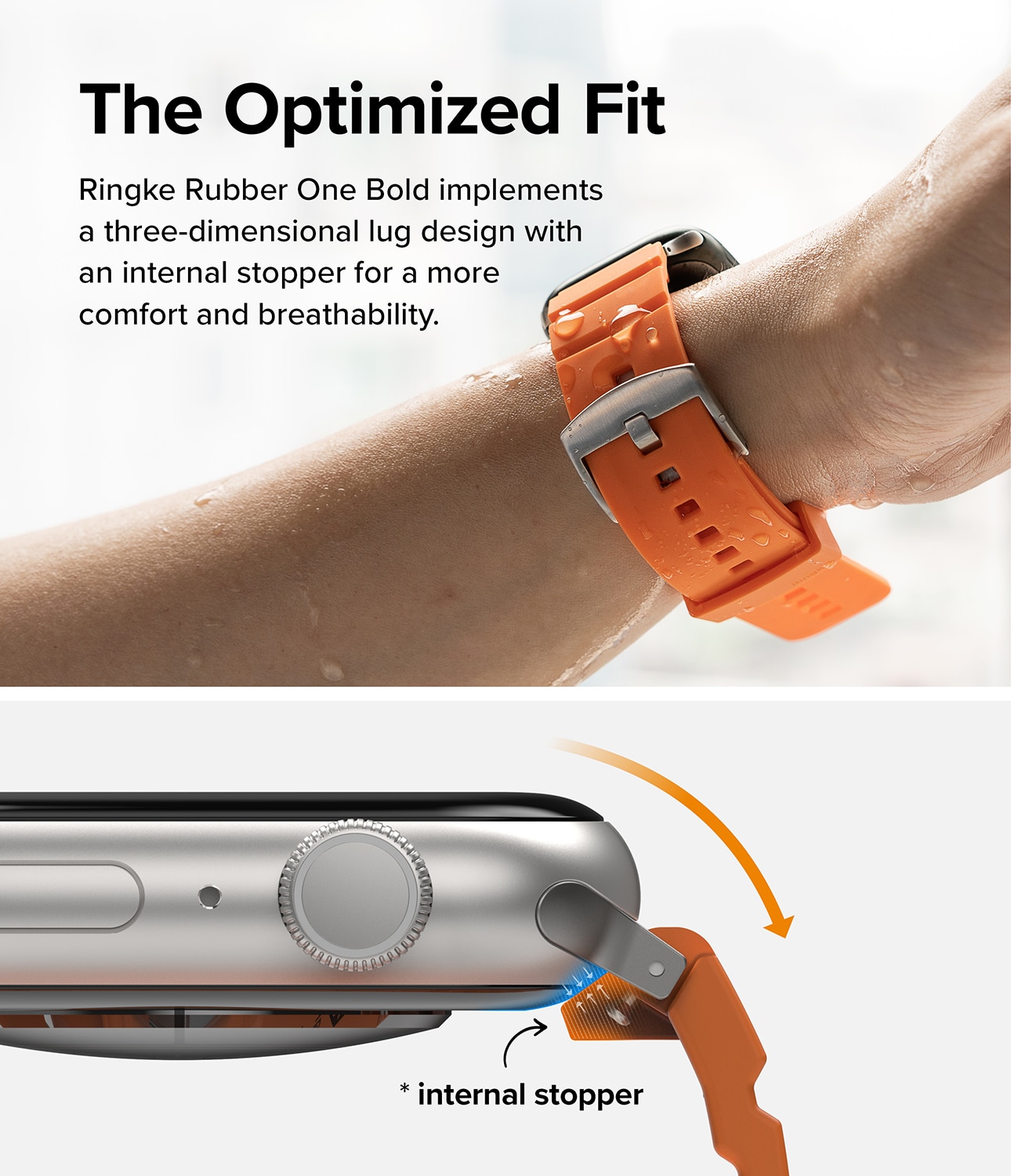 Rubber One Bold Band Apple Watch Ultra 2 49mm Orange