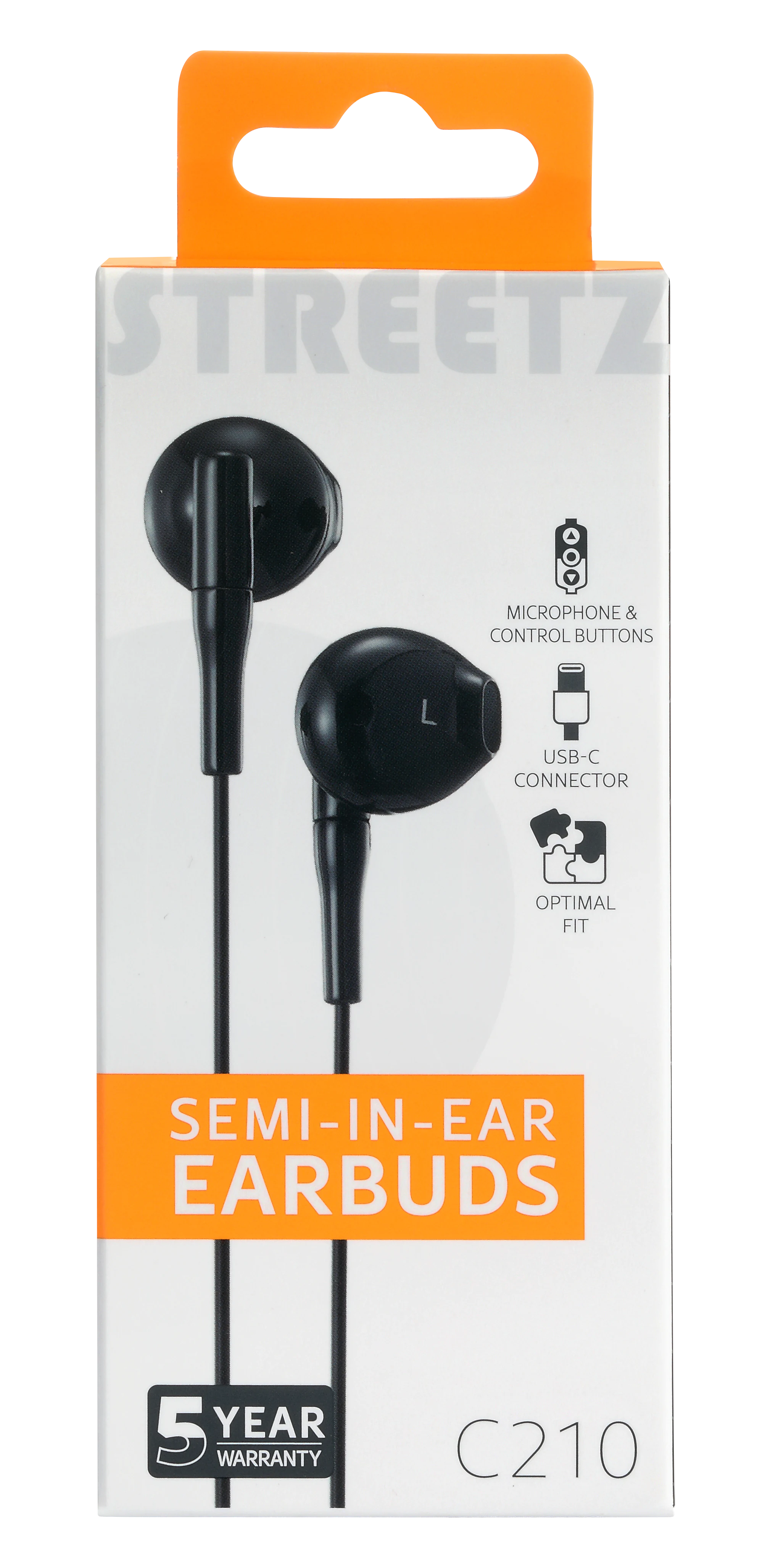 Semi-in-ear Kopfhörer USB-C schwarz