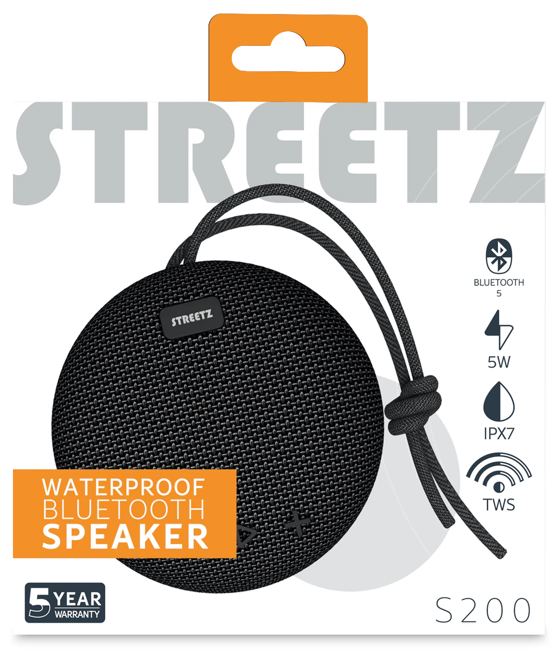 Wasserdichter Bluetooth Tragbarer Lautsprecher schwarz