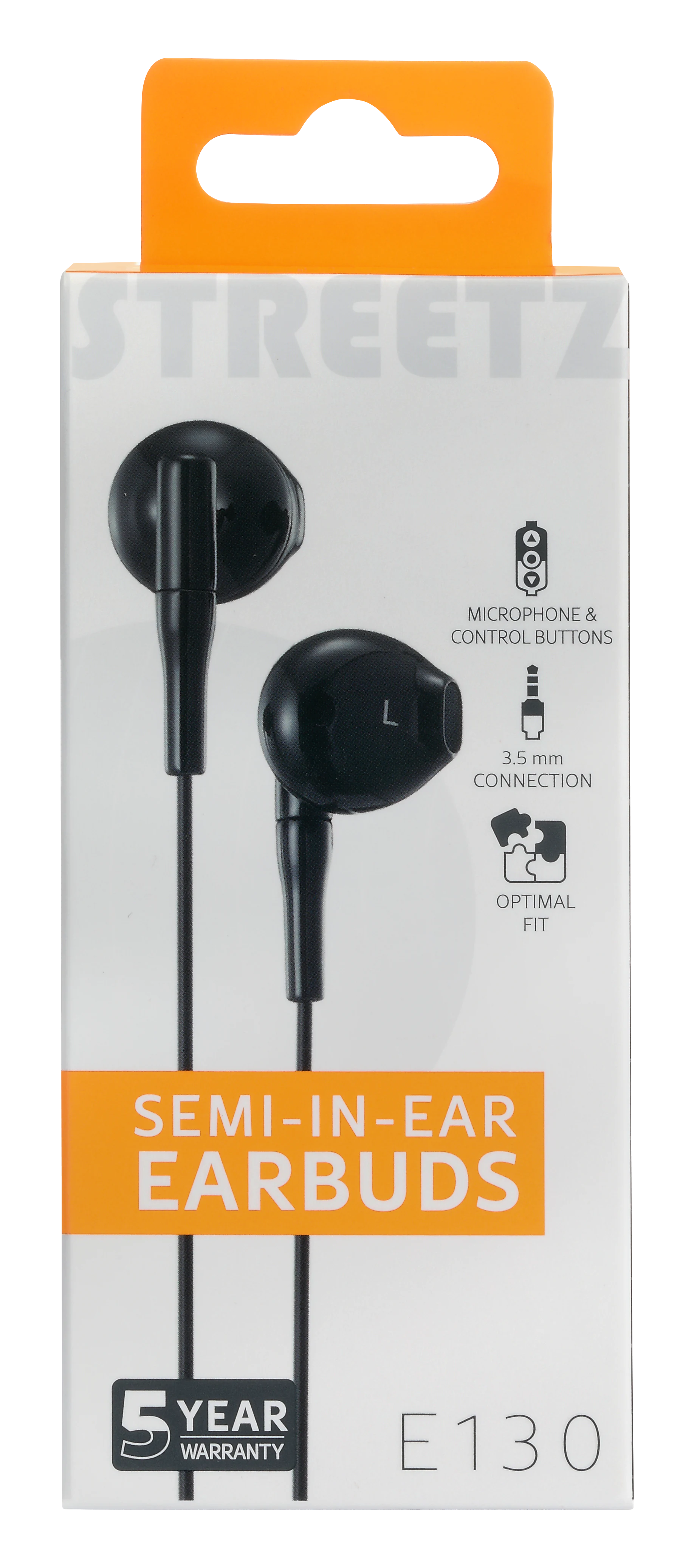 Semi-in-ear Kopfhörer 3.5mm schwarz