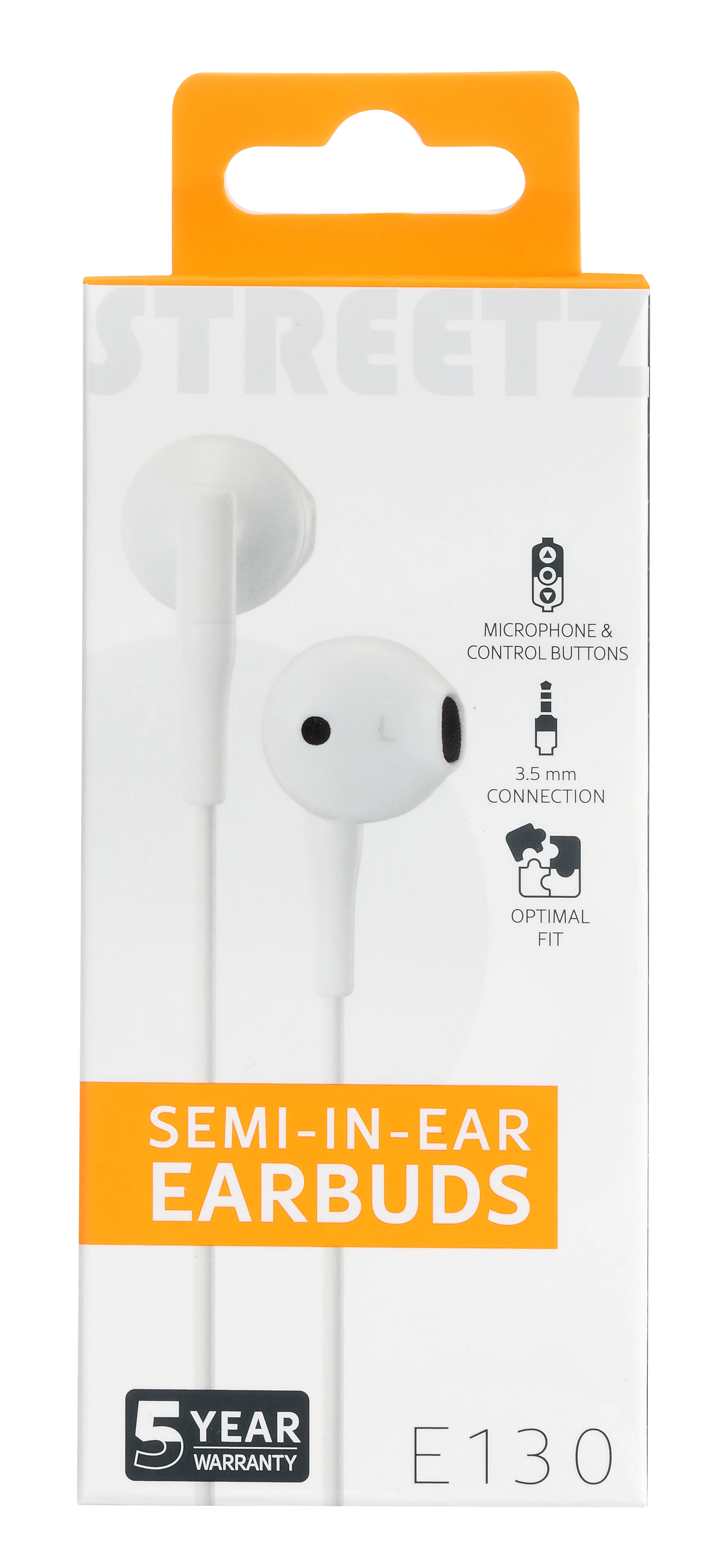 Semi-in-ear Kopfhörer 3.5mm weiß