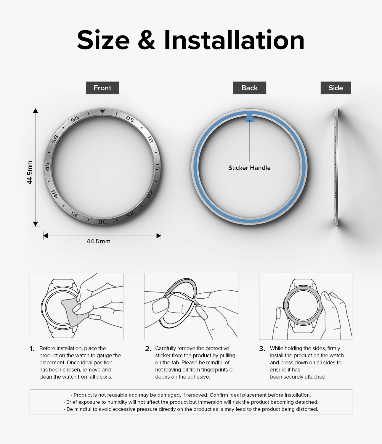 Bezel Styling Samsung Galaxy Watch 6 44mm Silber