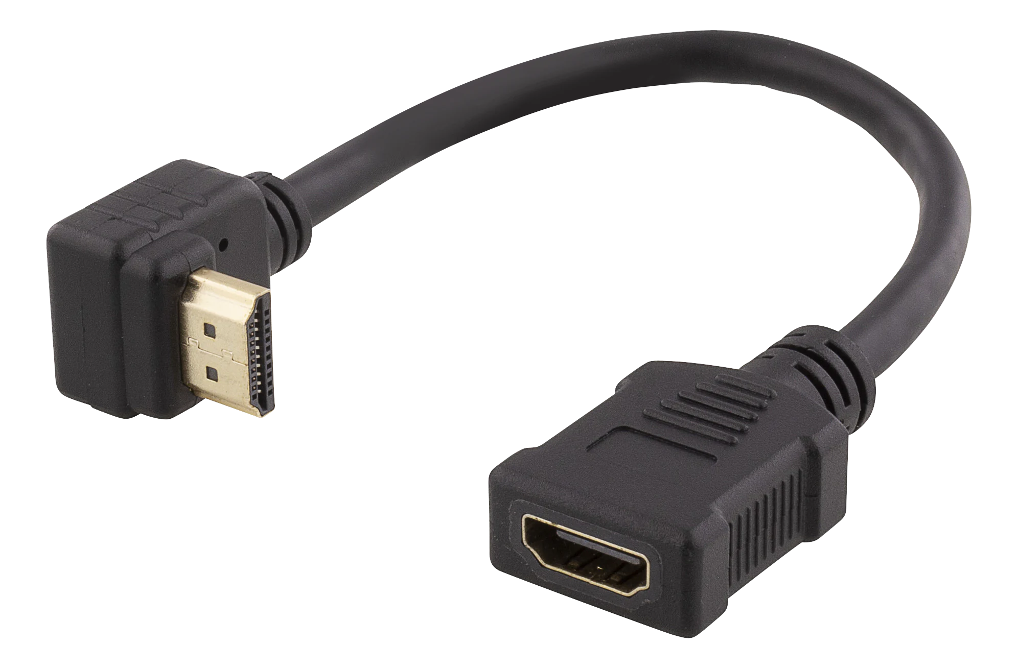 HDMI-Adapterkabel mit abgewinkeltem Stecker M/F, UHD