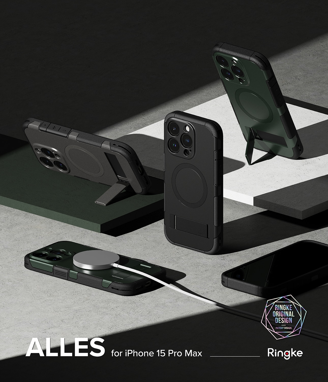 Alles Magnetic Case iPhone 15 Pro Max schwarz