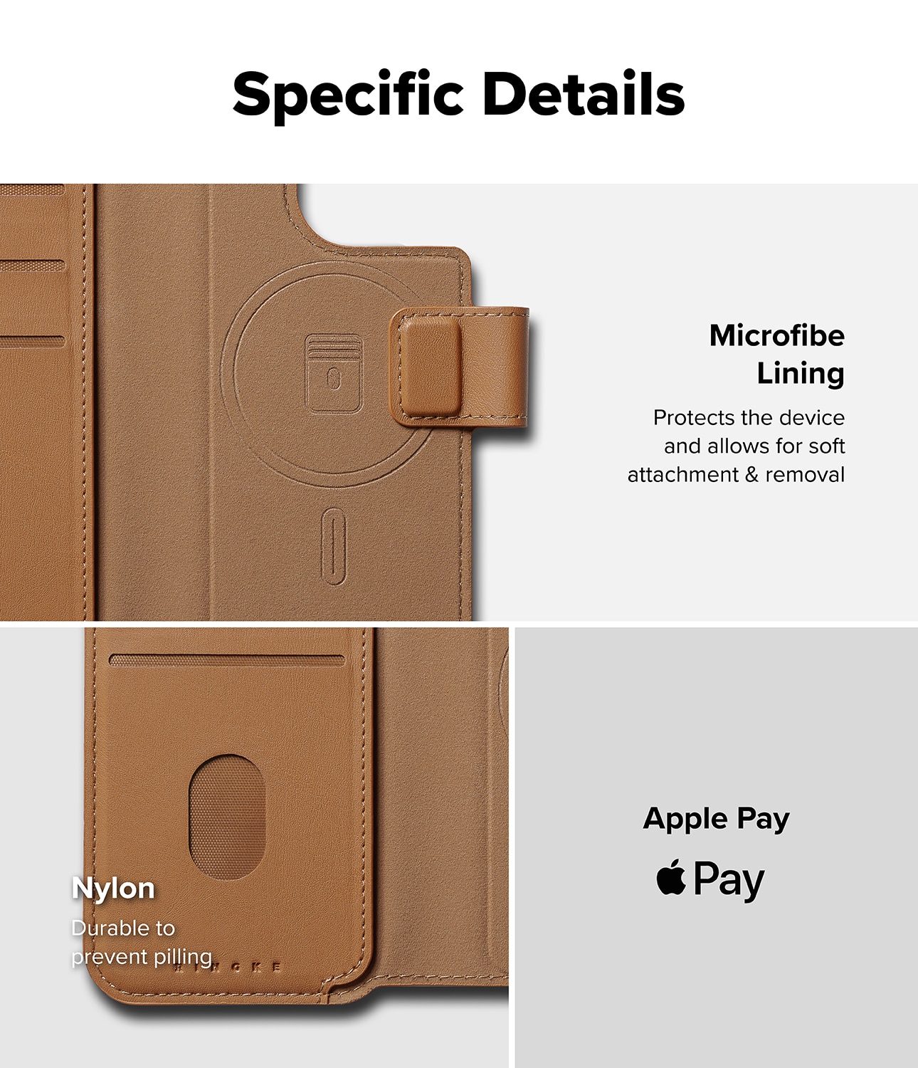 iPhone 13 Pro Max Folio Wallet Magnetic Brown