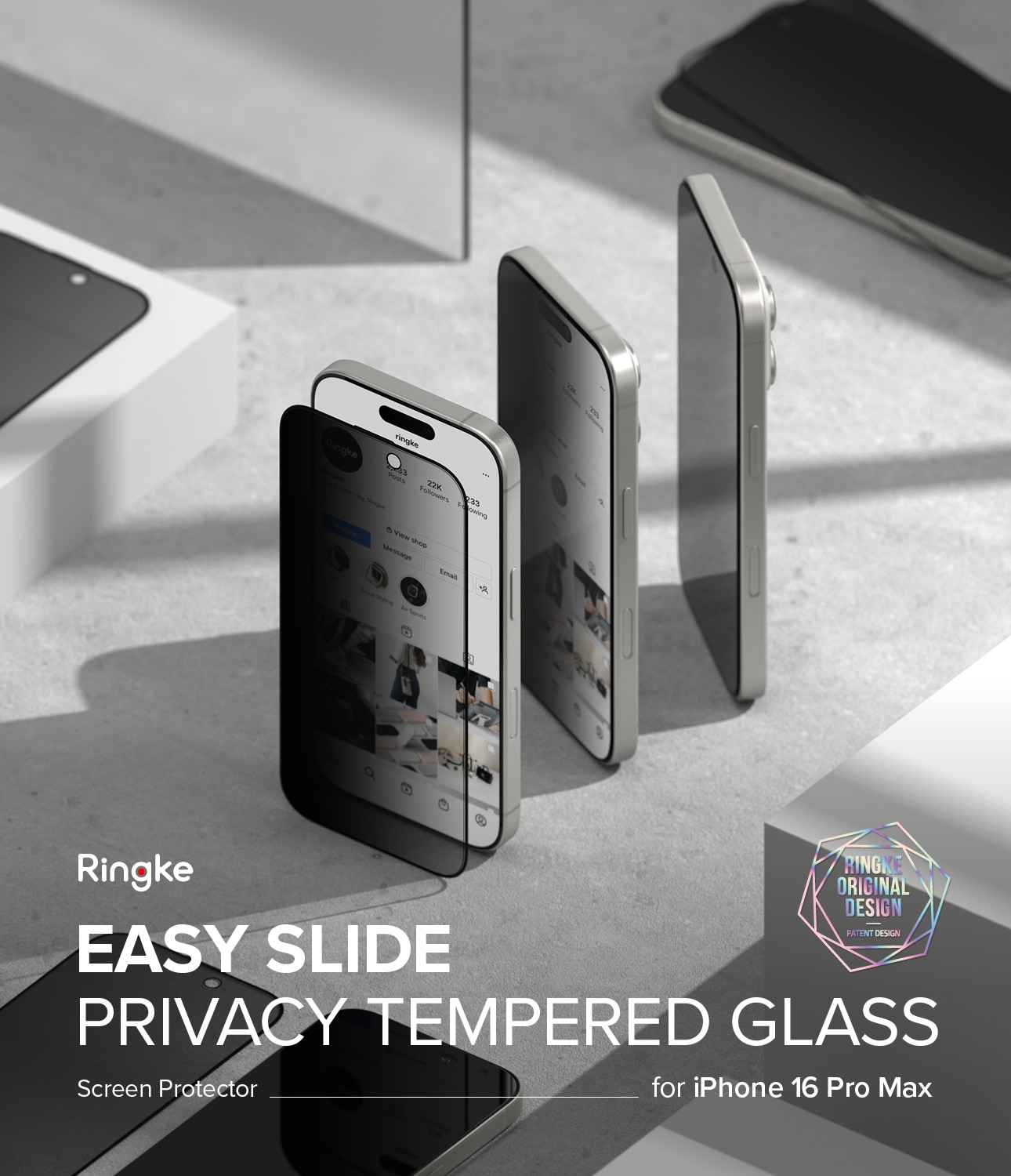 Easy Slide Privacy Glass (2 Stück) iPhone 16 Pro Max