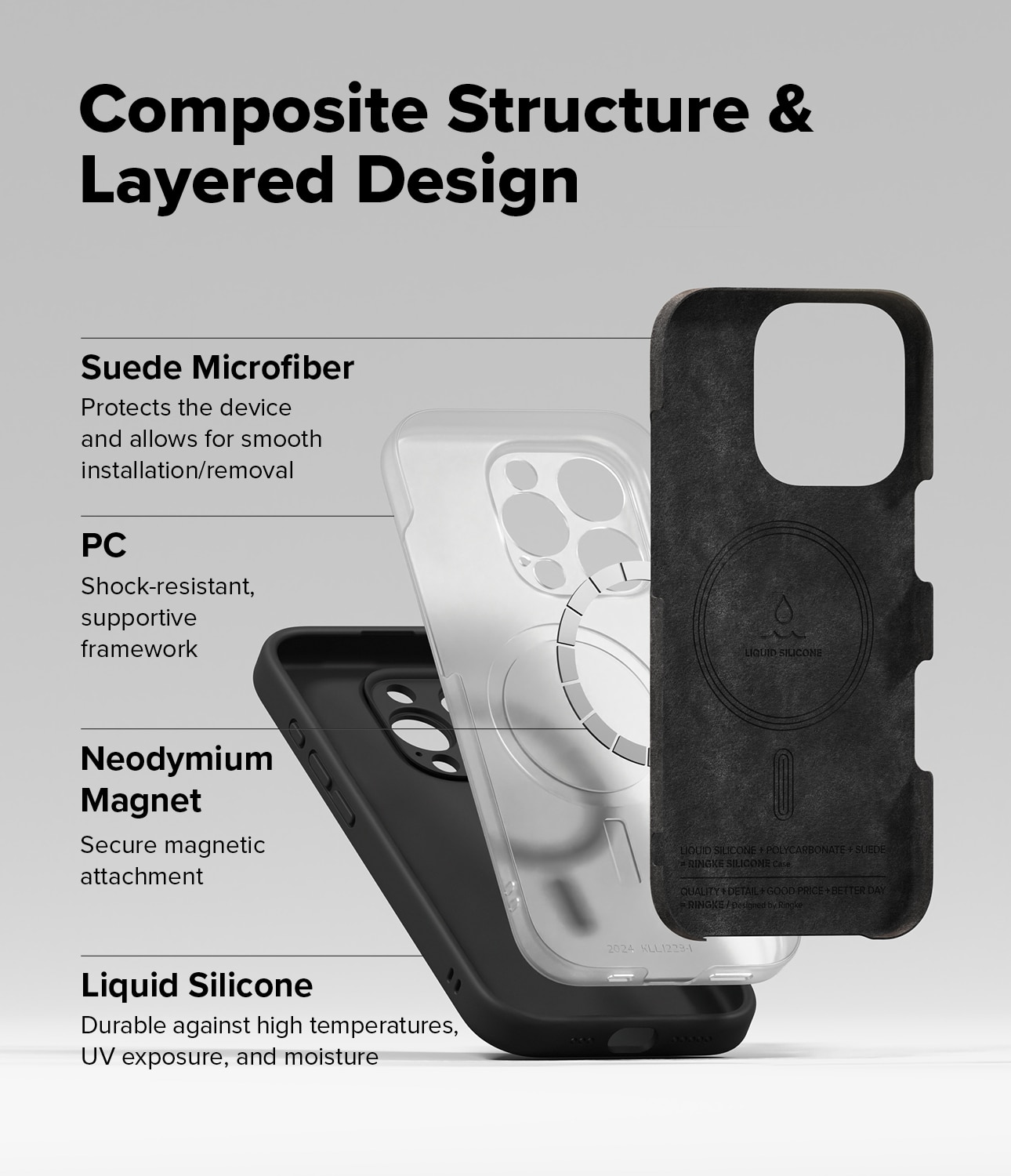 Silicone Magnetic Case iPhone 16 Pro Max Black